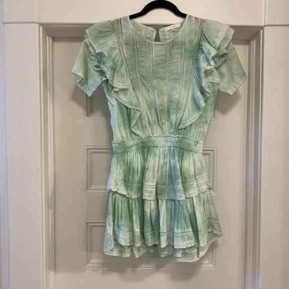 LoveShackFancy | Dresses | Loveshackfancy Light Green Ruffle Mini Dress |  Poshmark